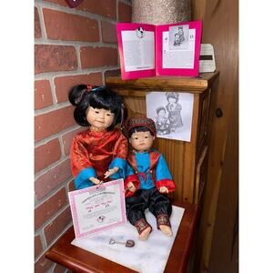 Ashton Drake Galleries Ming&Mei Mei 1994 Yolanda Bello Signed‎ Dolls COA:…